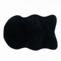 Tapis tendance en fausse fourrure - Noir - Polyester/Fourrure - Home Maison