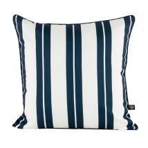 Coussin extérieur à rayures - Bleu - Polyester - Home Maison