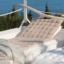 Matelas d'assisse outdoor - Taupe - Coton - Home Maison