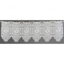 Brise bise en batiste fine brodée - Beige - 60x60 cm - Polyester - Home Maison