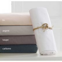 Drap housse de protection en tencel - Blanc - Lyocell - Home Maison