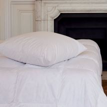 Oreiller en plumettes et duvet - Blanc - Coton - Home Maison
