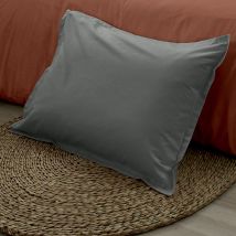 Taie d'oreiller en 100% coton biologique - Marron Clair - Coton - Home Maison