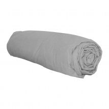 Drap housse en flanelle - Gris clair - Flanelle/Coton - Home Maison