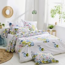 Housse de couette Nénuphar - Blanc - Percale de coton/Coton - Home Maison