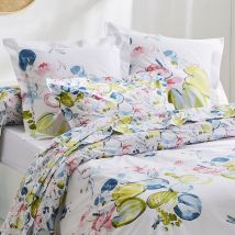 Parure de 5 pièces Nénuphar - Blanc - Gaze de coton/Percale de coton/Coton - Home Maison