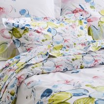 Ensemble draps et traversin Nénuphar - Blanc - Percale de coton/Coton - Home Maison