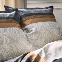 Taie d'oreiller au style graphique et masculin - Noir - Coton - Home Maison