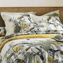 Parure de draps 5 pièces Toco - Kaki - Coton - Home Maison
