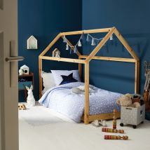 Housse de couette étoiles bleues - Bleu - Coton - Home Maison