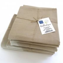 Drap plat en 100% coton biologique - Ficelle - 280x300 cm - Coton - Home Maison