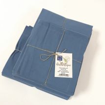 Drap plat en 100% coton biologique - Bleu azur - Coton - Home Maison