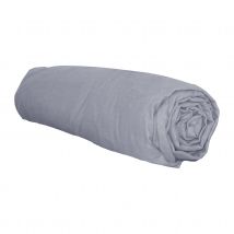 Drap housse en flanelle - Gris - Flanelle/Coton - Home Maison