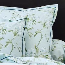 Taie d'oreiller en percale de coton au style anglais - Céladon - Percale de coton - Home Maison