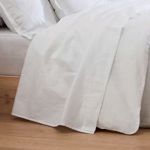 Drap plat esprit grand hôtel - Blanc - Coton - Home Maison