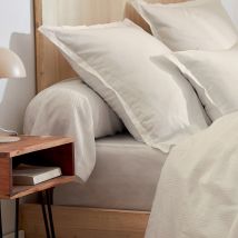 Taie de traversin esprit grand hôtel - Sable - Coton - Home Maison