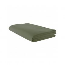 Drap plat uni en percale de coton - Vert Olive - Percale de coton - Home Maison
