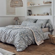Housse de couette en percale esprit cocooning - Gris - Percale de coton - Home Maison
