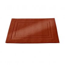 Tapis de bain en coton peigné - Orange - Coton - Home Maison