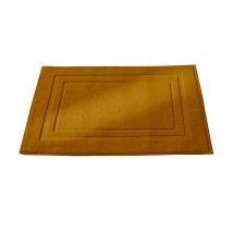 Tapis de bain en coton peigné - Jaune - Coton - Home Maison