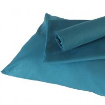 Housse de couette enfant uni - Bleu Paon - 80x120 cm - Coton - Home Maison