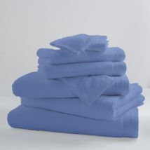 Lot de 2 Serviettes De Toilette Unies et Colorées - Violet - Coton - Home Maison