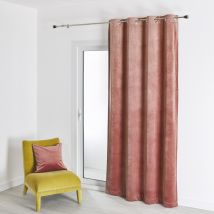 Rideau en velours feutré uni - Rose - Velours - Home Maison