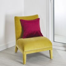 Coussin velours uni déhoussable - Bordeaux - Velours - Home Maison