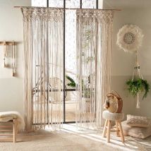 Rideau fil en macramé - Ecru - Coton - Home Maison