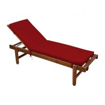 Matelas Bain de soleil extérieur imperméable - Rouge - 60x190 cm - Polyester - Home Maison