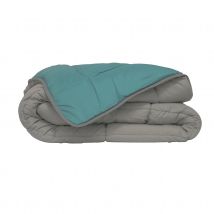Couette d'été en microfibre bicolore - Bleu - Polyester/Microfibre - Home Maison