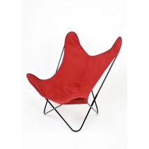 Fauteuil "Papillon" en coton coloré - Brique - Toile - Home Maison