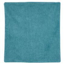 Housse de coussin passepoilée - Effet velours - Turquoise - Velours - Home Maison