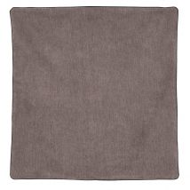 Housse de coussin passepoilée - Effet velours - Taupe - 60x60 cm - Velours - Home Maison