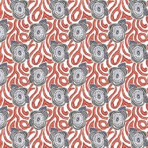 Tissu extérieur impression fleurs psychédéliques - Crème - 142 cm - Plastique - Home Maison