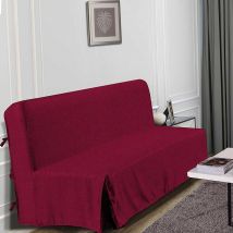 Housse de clic clac fixation par nouettes - Rouge - Polyester - Home Maison