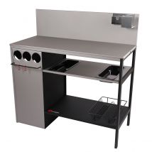 Cuisine d'extérieur avec crédence - Gris - Métal - Home Maison