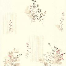 Papier peint LUTECE imprimé fleurs champêtres - Beige - Plastique - Home Maison