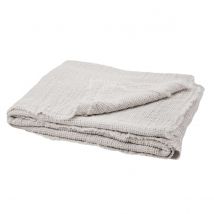 Plaid authentique en 100% lin - Blanc - Lin - Home Maison