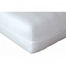 Housse de protection intégrale pour matelas - Blanc - Coton - Home Maison