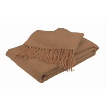 Plaid Naturel en Poil de Chameau - Beige Chamois - Fourrure - Home Maison