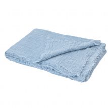 Plaid en 100% lin Jade - Bleu ciel - Lin - Home Maison