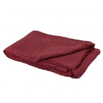 Plaid en 100% lin Jade - Rouge - Lin - Home Maison