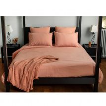 Housse de couette en coton lavé Cap Ferret - Terracotta - Coton - Home Maison