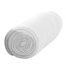 Drap housse en percale de coton - Blanc - Percale de coton - Home Maison
