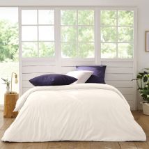 Housse de couette en percale de coton - Blanc - Percale de coton - Home Maison