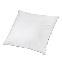 Oreiller en percale de coton avec passepoil - Blanc - Percale de coton - Home Maison