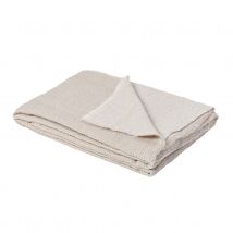 Plaid réversible coton texturé - Marron chocolat - Jacquard/Coton - Home Maison