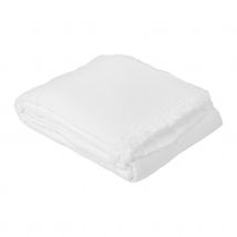 Dessus de lit gaze de coton - Blanc - Gaze de coton/Coton - Home Maison
