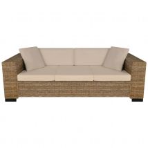 Canapé tendance en rotin - Naturel - Polyester/Rotin - Home Maison